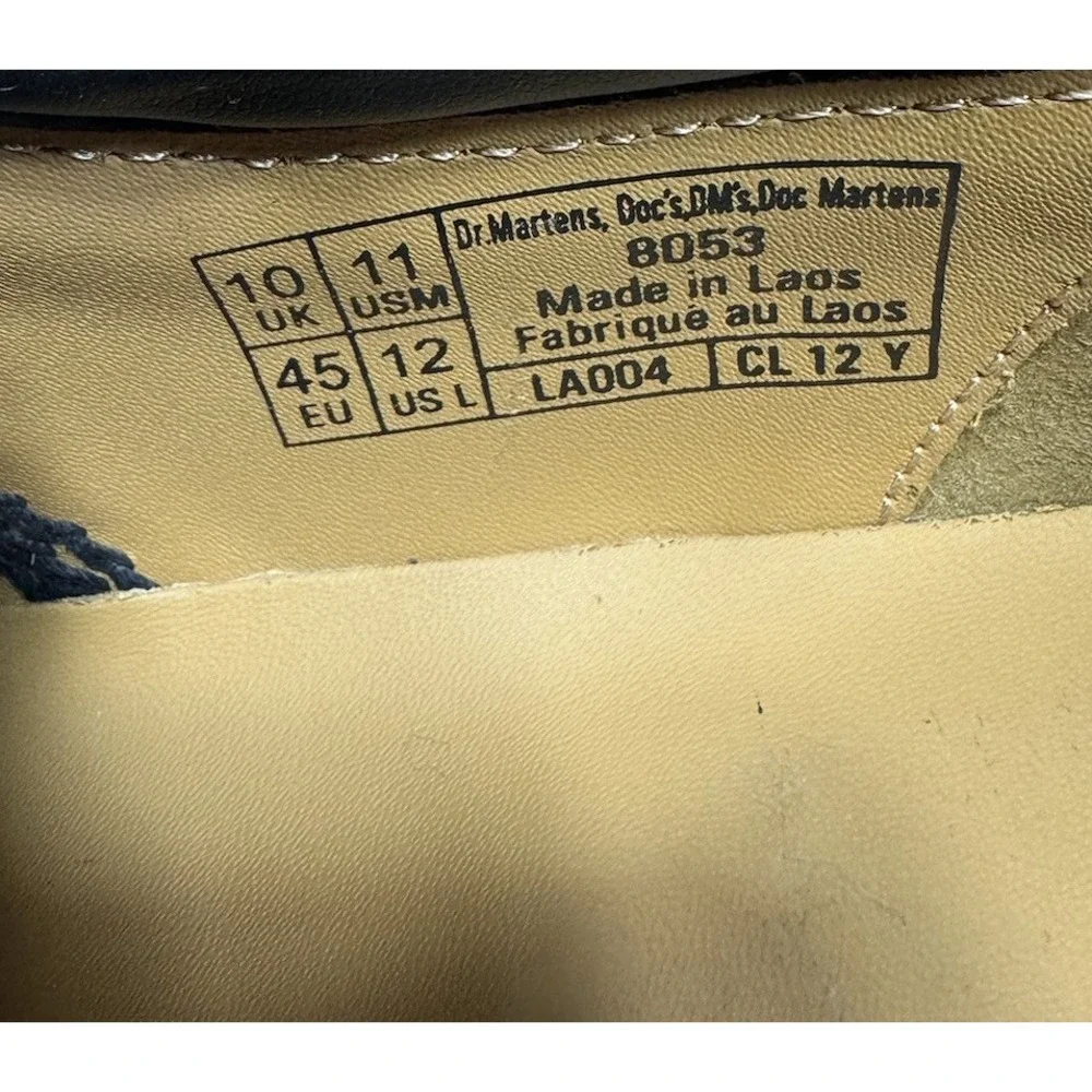 Dr. Martens 8053 Black Leather Oxford Shoes Men's Size 11 AirWair 5 Eye